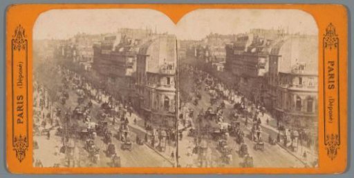 View of the Boulevard des Italiens with the Pavillon de Hanovre in Paris