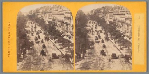 View of the Boulevard des Italiens in Paris