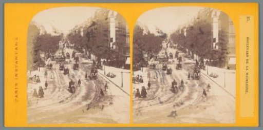 View of the Boulevard de la Madeleine in Paris
