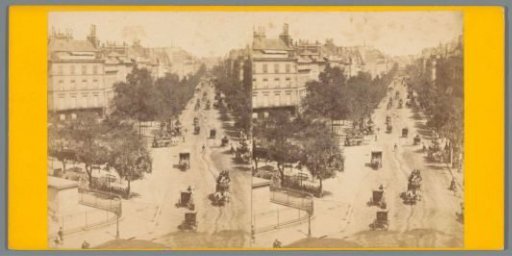 View of the Boulevard de la Madeleine in Paris