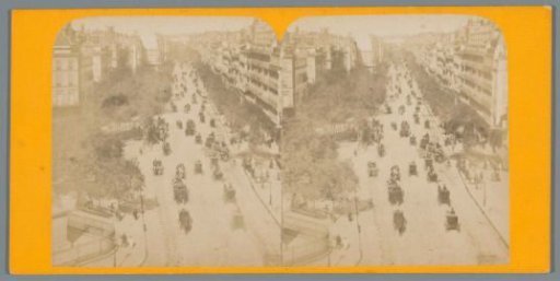 View of the Boulevard de la Madeleine in Paris