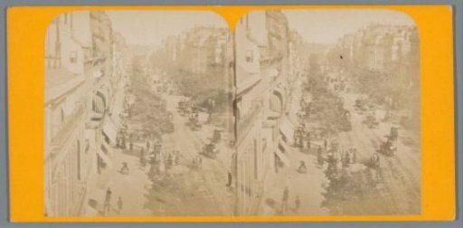 View of the Boulevard Montmartre in Paris