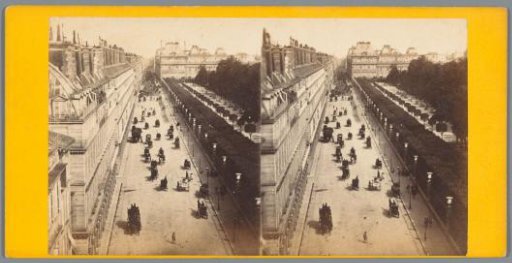 View of the Rue de Rivoli in Paris