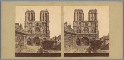View of the façade of Notre-Dame in Paris