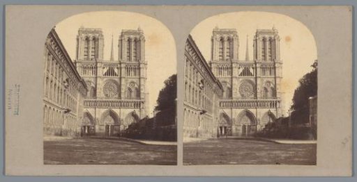View of the façade of Notre-Dame in Paris