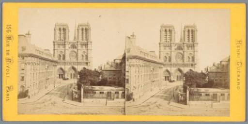 View of the façade of Notre-Dame in Paris