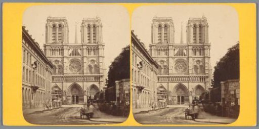 View of the façade of Notre-Dame in Paris