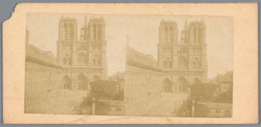 View of the façade of Notre-Dame in Paris