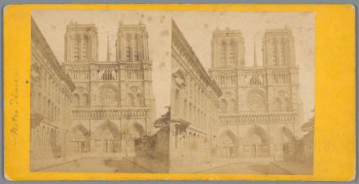 View of the façade of Notre-Dame in Paris