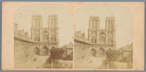 View of the façade of Notre-Dame in Paris
