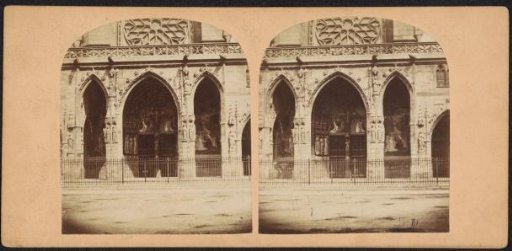 View of a portal of Notre-Dame in Paris
