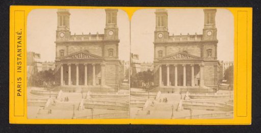 View of the Église Saint-Vincent-de-Paul in Paris