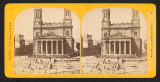 View of the Église Saint-Vincent-de-Paul in Paris
