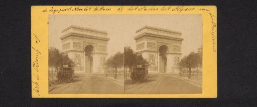 View of the Arc de Triomphe in Paris