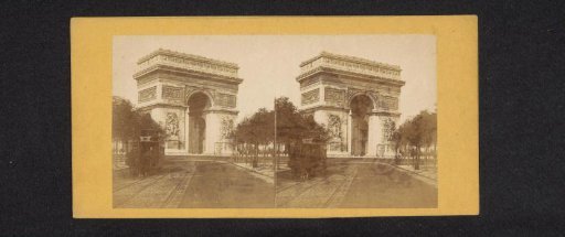 View of the Arc de Triomphe in Paris