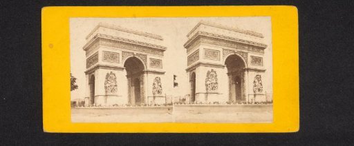 View of the Arc de Triomphe in Paris