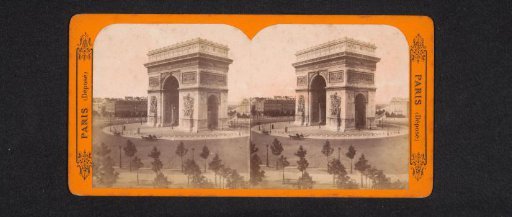 View of the Arc de Triomphe in Paris