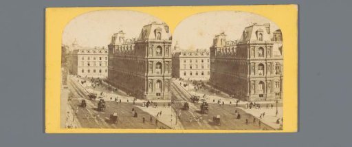 View of the side of the Hôtel de Ville, Paris
