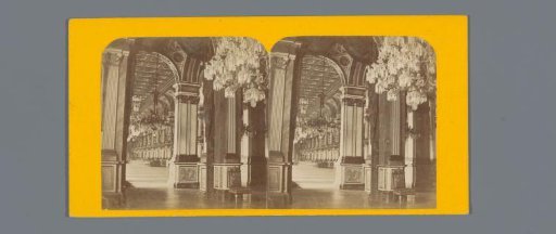 Interior of the antechamber and the ballroom in the Hôtel de Ville, Paris