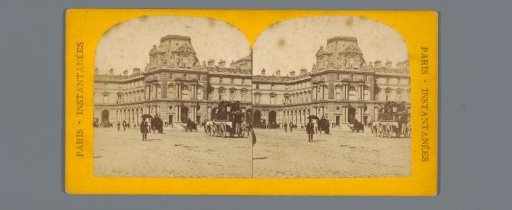 View of the Place du Carrousel and the Pavillon Turgot of the Musée du Louvre, Paris