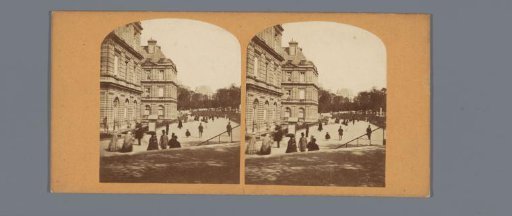 View of the Palais and the Jardin du Luxembourg in Paris