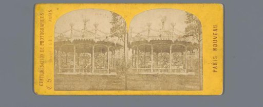View of a music tent in the garden of the Champs-Elysées