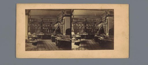 Interior of a butcher's shop, probably in Paris