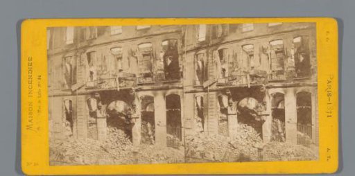 Ruin of a house at Rue de Lille 54 in Paris
