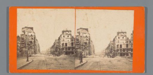 Ruins at Rue de Rivoli in Paris, as a result of the suppression of the Paris Commune