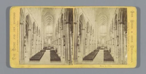 Interior of the Cologne Cathedral with view of the choir