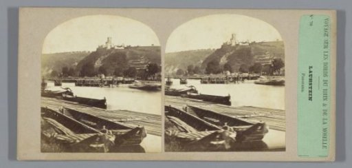 View of the Rhine at Lahnstein with Lahneck in the background