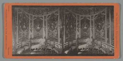 Interior of a cabinet of Linderhof Castle in Ettal