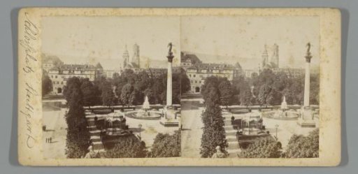 View of the Schlossplatz at Stuttgart