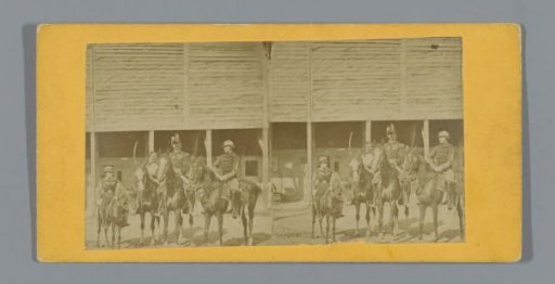 French soldiers on horseback