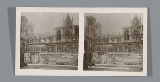 Ruin of the Cathedral of Reims and the Palace of Tau