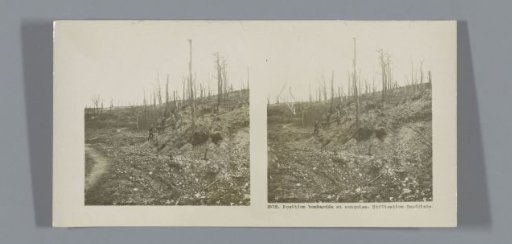French soldiers on a slope captured from German troops