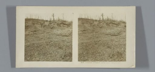 Terrain destroyed by a French bombardment