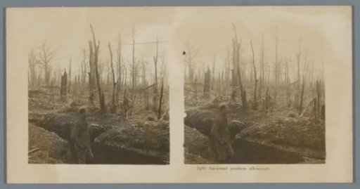 French soldier in a German position
