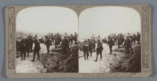 Attending to wounded, on the Menin Road, Ypres, during the stiff fighting around Zonnebeke
