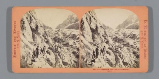 Climbers along Le Mauvais Pas near Chamonix