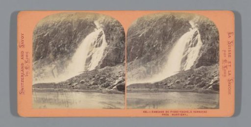 View of the Pissevache waterfall