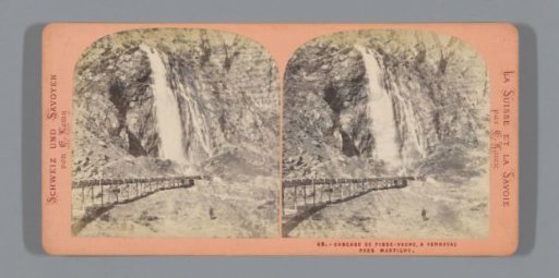 View of the Pissevache waterfall