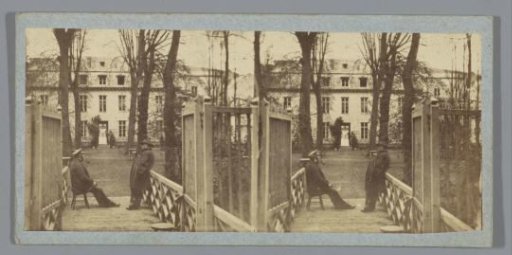 Two men on a bridge at Chaudfontaine