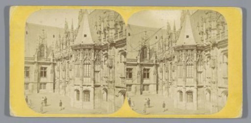 Part of the facade of the Palais de Justice at Rouen