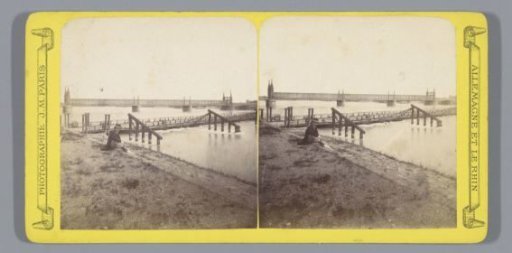 View of the railway bridge over the Rhine at Kehl