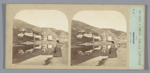 Woman by the water near Menton