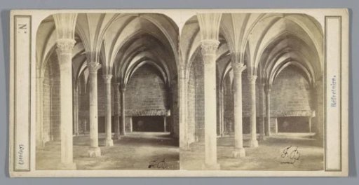 Refectory of the abbey of Mont Saint-Michel