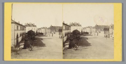 View of a square in Pau