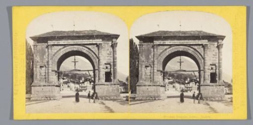 View of the Arc d'Auguste in Aosta