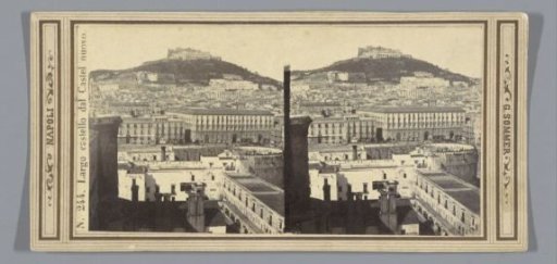 View of Naples with a castle